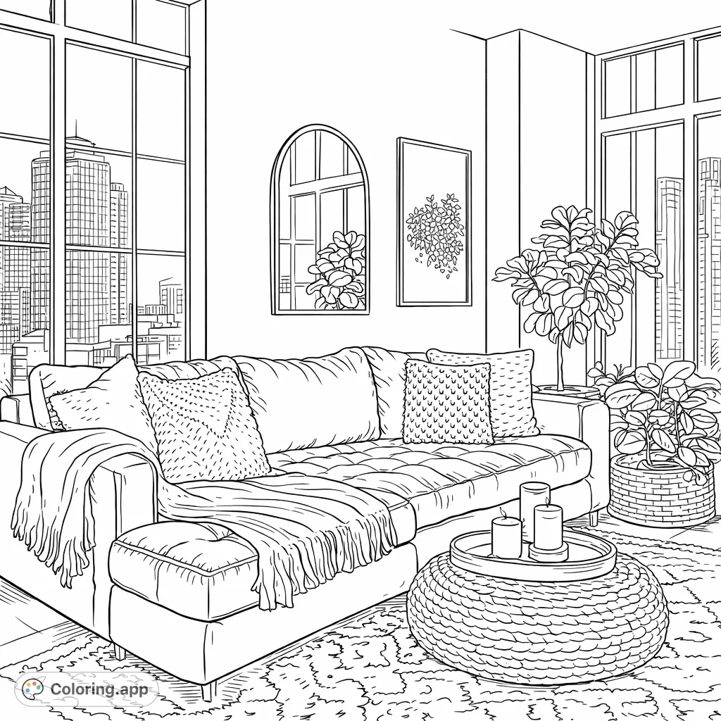 Discover this beautifully crafted printable coloring page with balanced design elements perfect for relaxation and creative expression for both kids and adults.