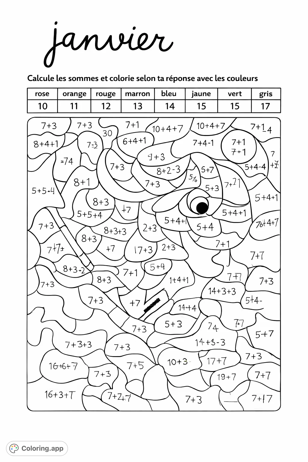 Dive into a world of abstract forms with this intriguing coloring page featuring a whimsical creature composed of unique, organic shapes. A delightful challenge for all ages.