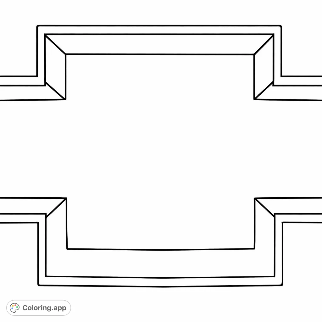 Color a classic geometric bowtie logo. This simple, iconic design offers a fun and easy coloring experience for all ages, perfect for quick creative breaks.