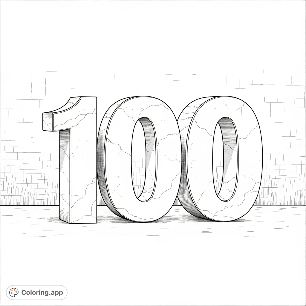Grand Stone Number 100 Coloring app grand-stone-number-100-coloring-app