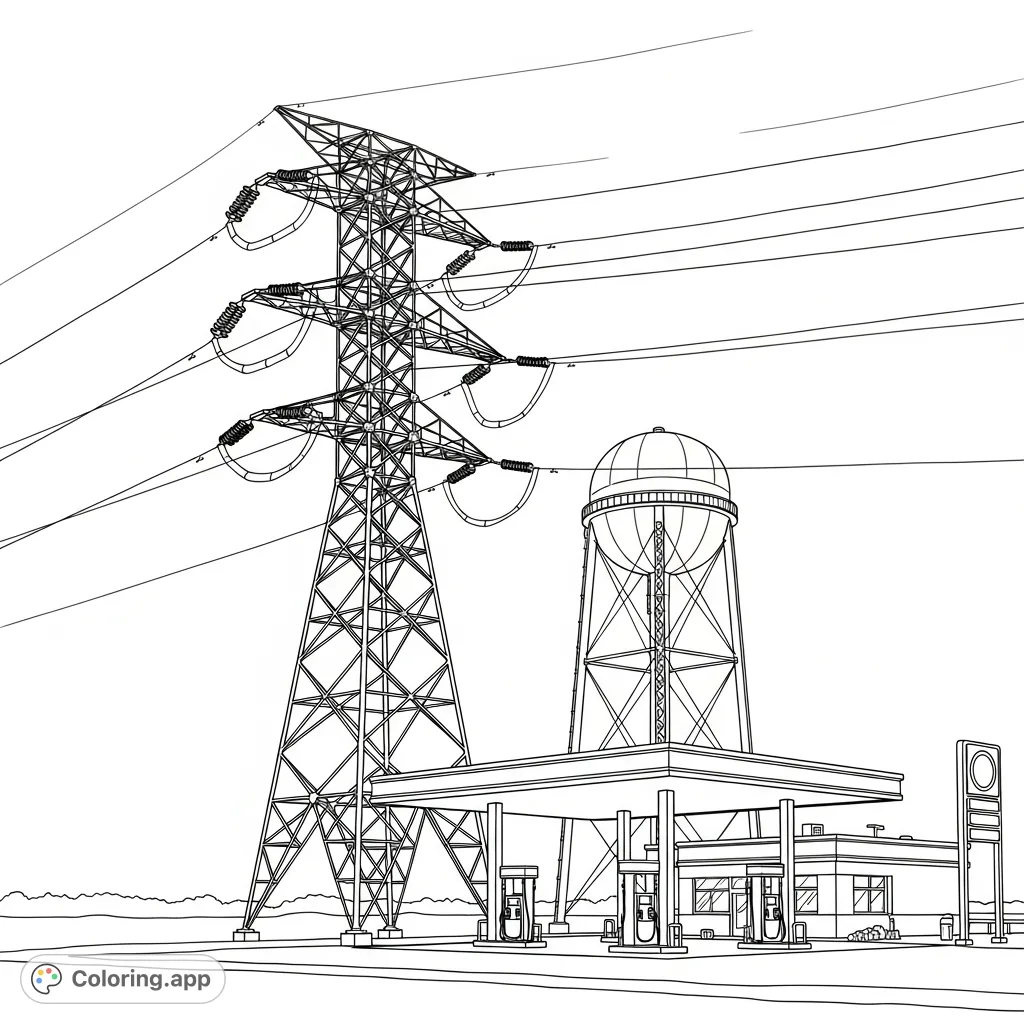 Electrical Line Coloring Electrical Coloring Pages - Coloring.app