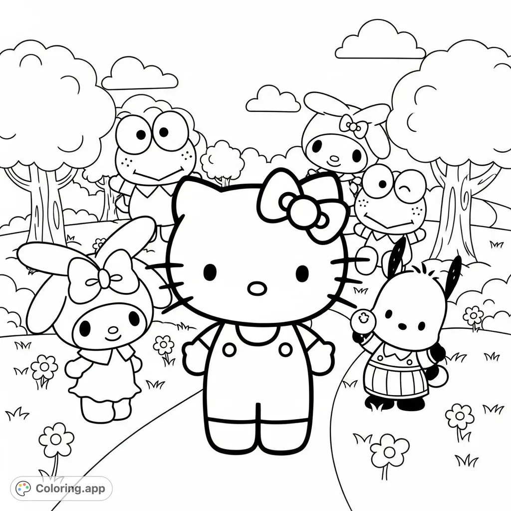 Hello Kitty and Friends Park Play - Coloring.app