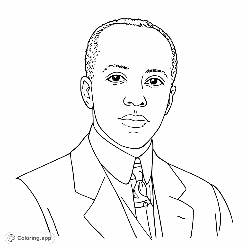 A distinguished portrait of an individual, perfect for history enthusiasts. Capture their dignified expression and formal attire with thoughtful shading and detail.