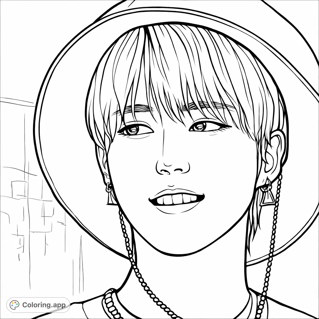 A captivating portrait featuring a person with a unique expression and stylish accessories, perfect for fans of contemporary figures.