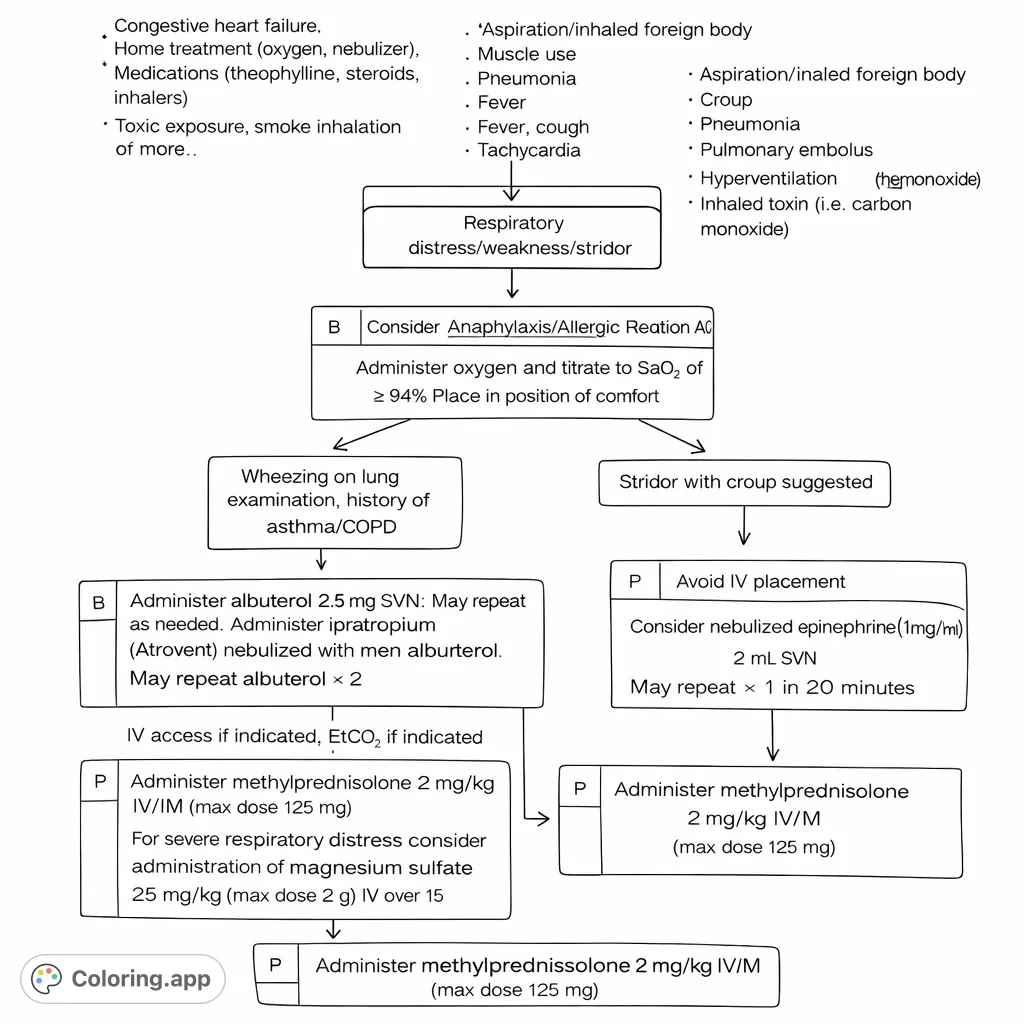 A structured diagram featuring interconnected geometric shapes and textual elements, ideal for focused, logical coloring.