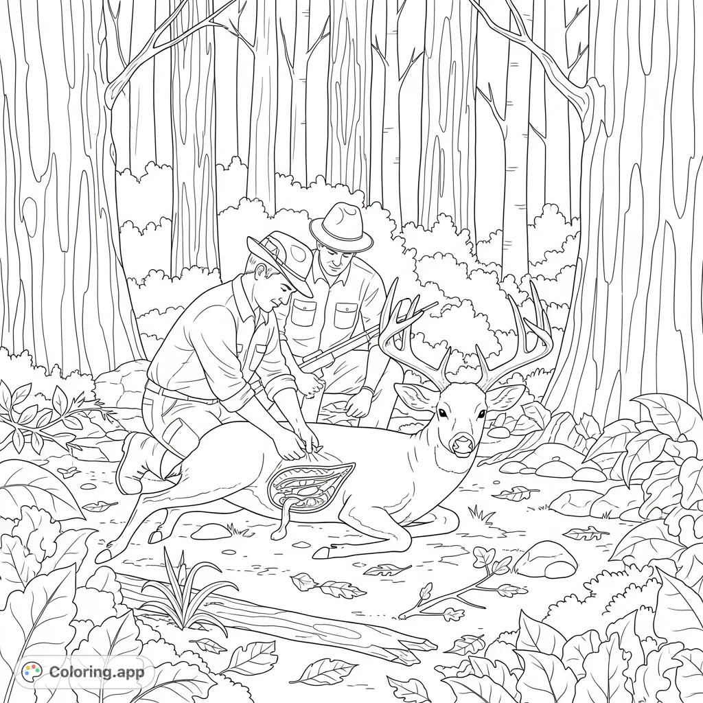 Hunting Coloring Pages - Coloring.app