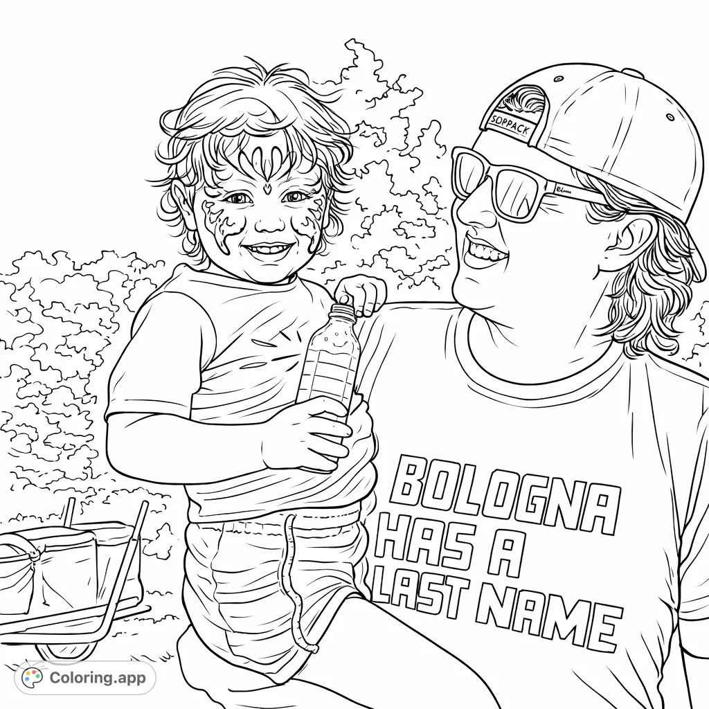 A heartwarming scene features a smiling child with intricate face paint, held by an adult. Explore patterns, textures, and a whimsical layered bottle.