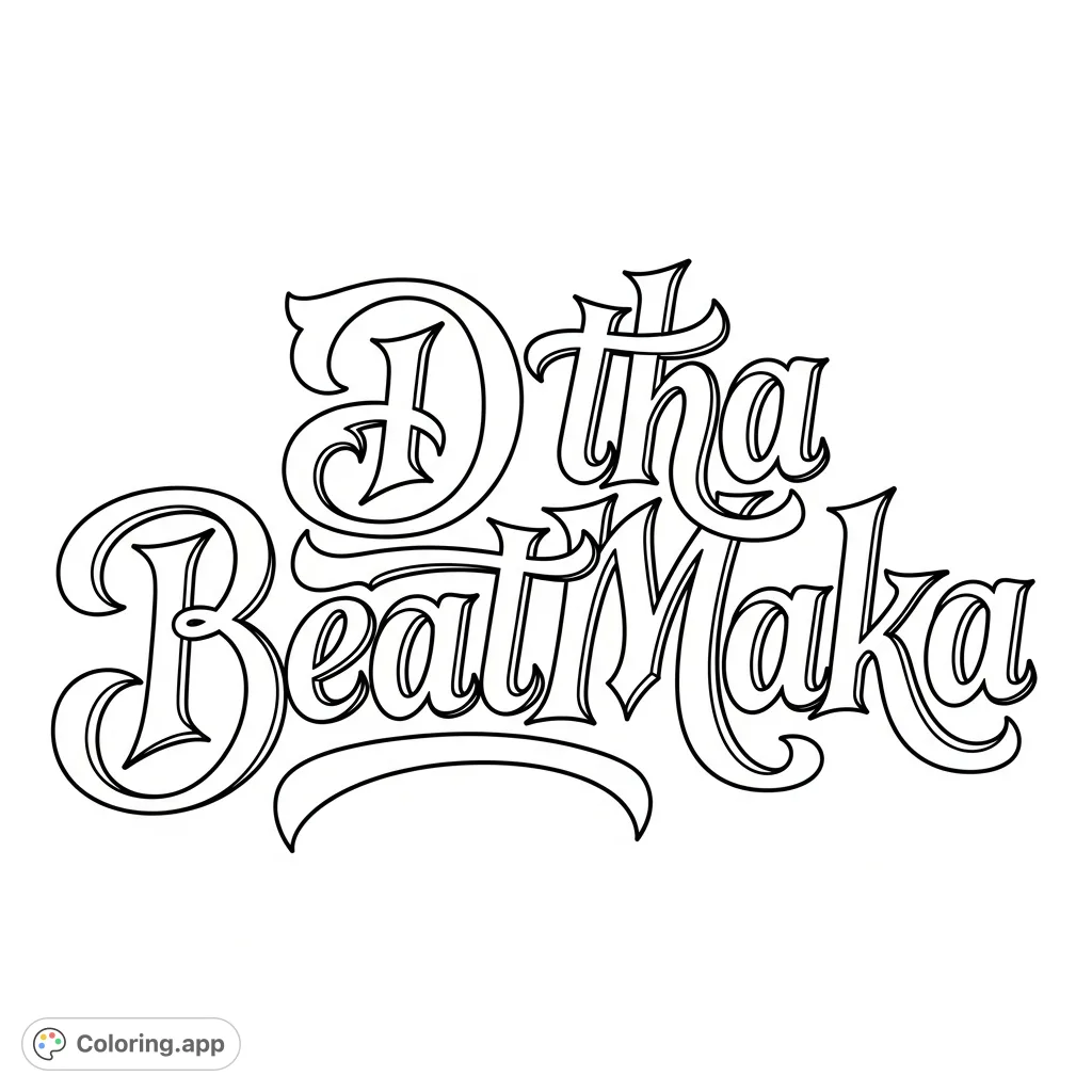 Chicano Script BeatMaka - Coloring.app