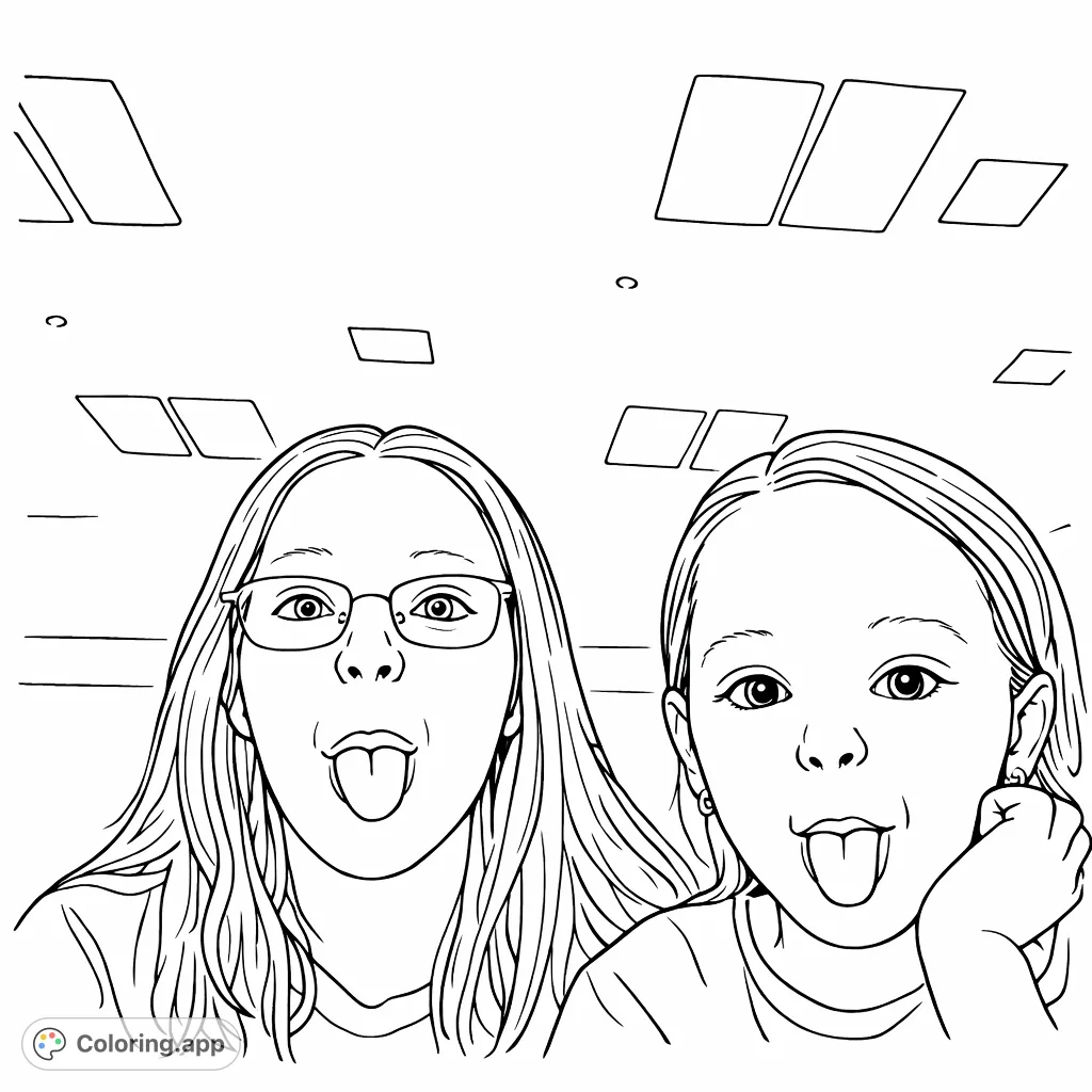 Funny Faces Friends - Coloring.app