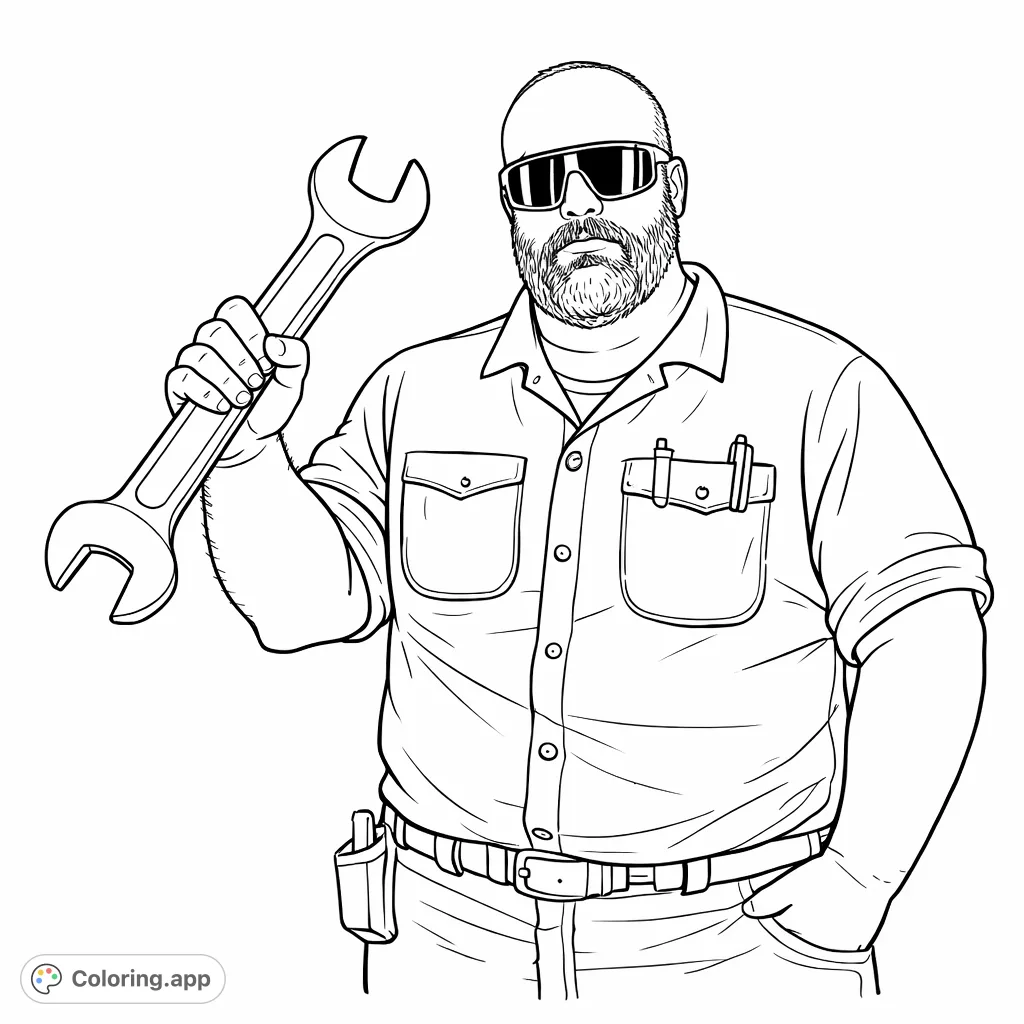 Capture the thrill of a successful fishing trip with this detailed coloring page of a man proudly holding his large catfish by a pond.