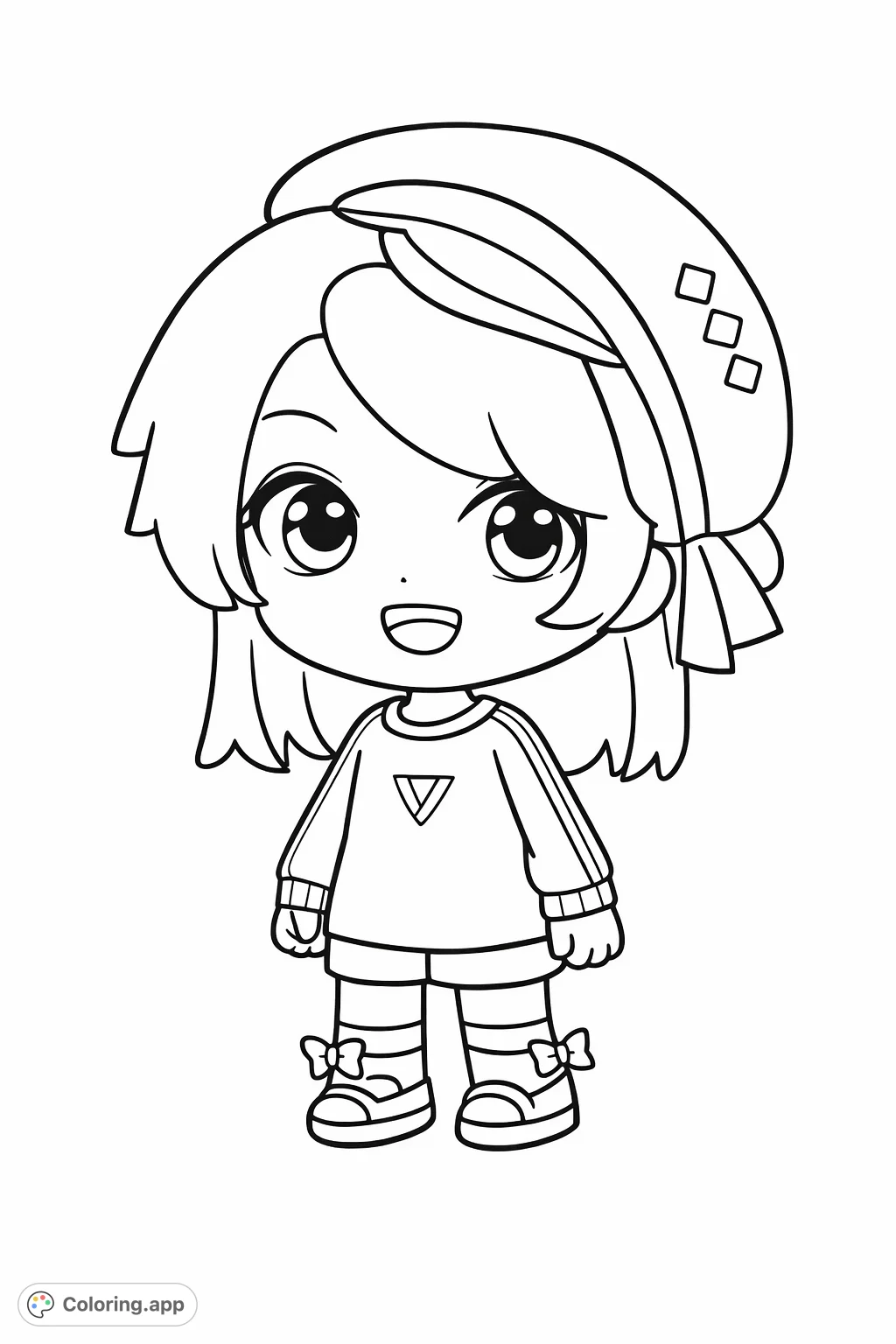 Lx Coloring Charming Chibi Character Fun - Coloring.app