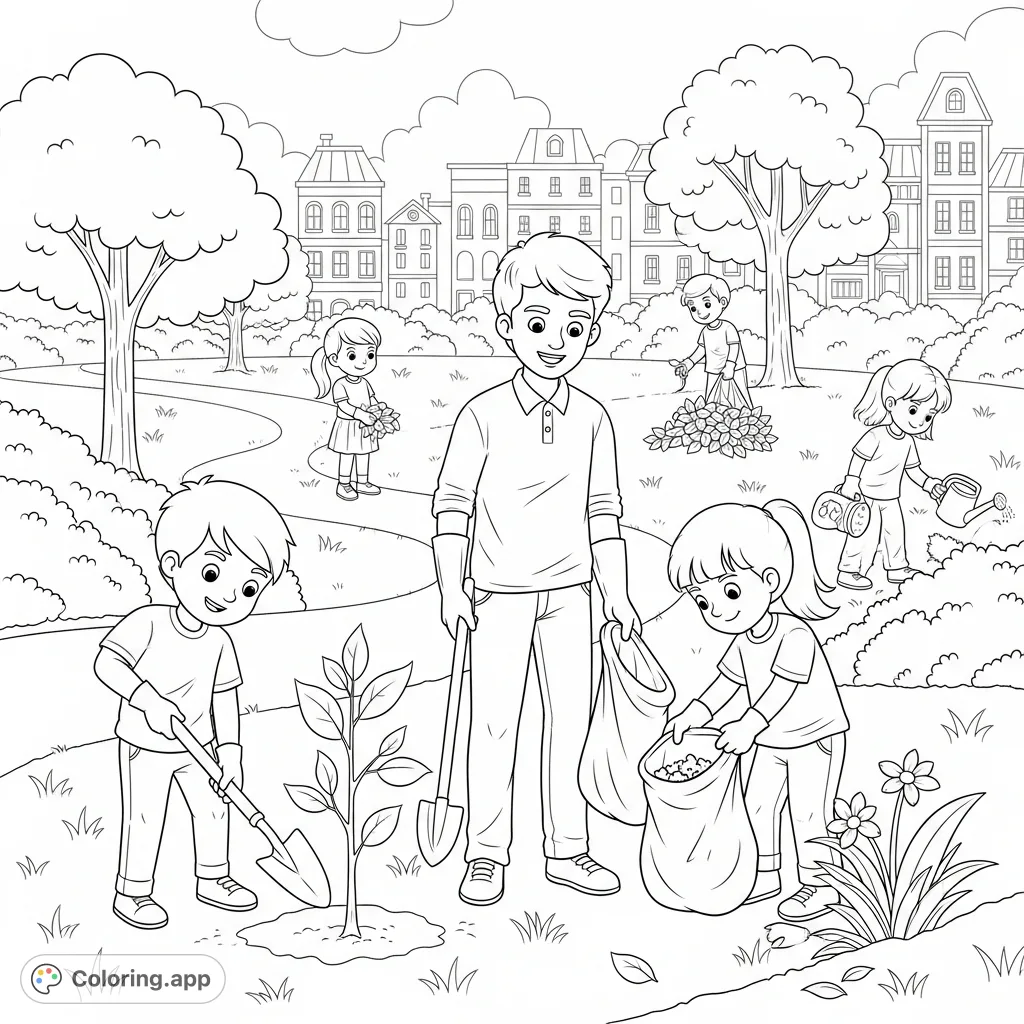 Coloring Clean Community Citizenship Coloring Pages - Coloring.app