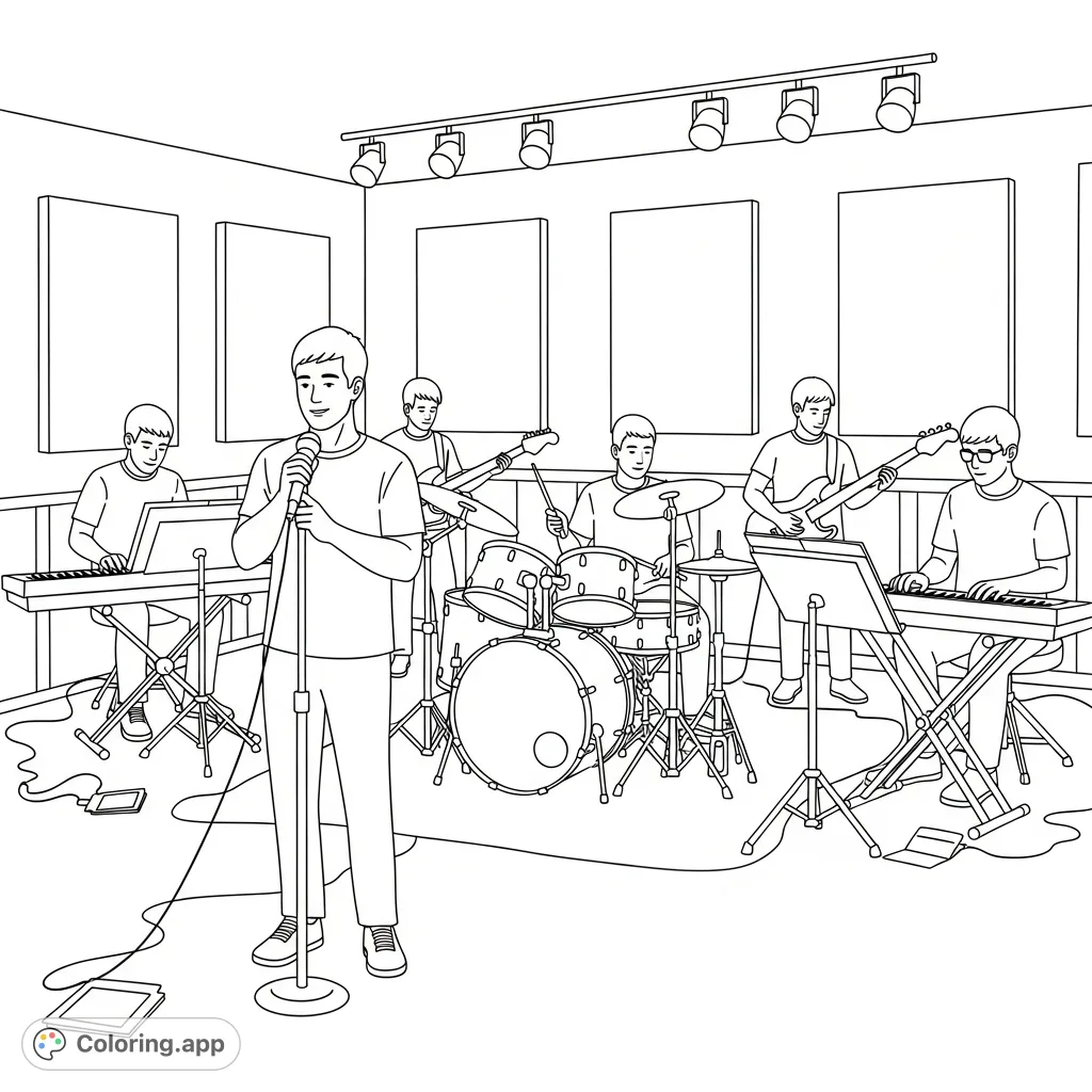 String Ensemble Colouring Band Practice Ensemble - Coloring.app