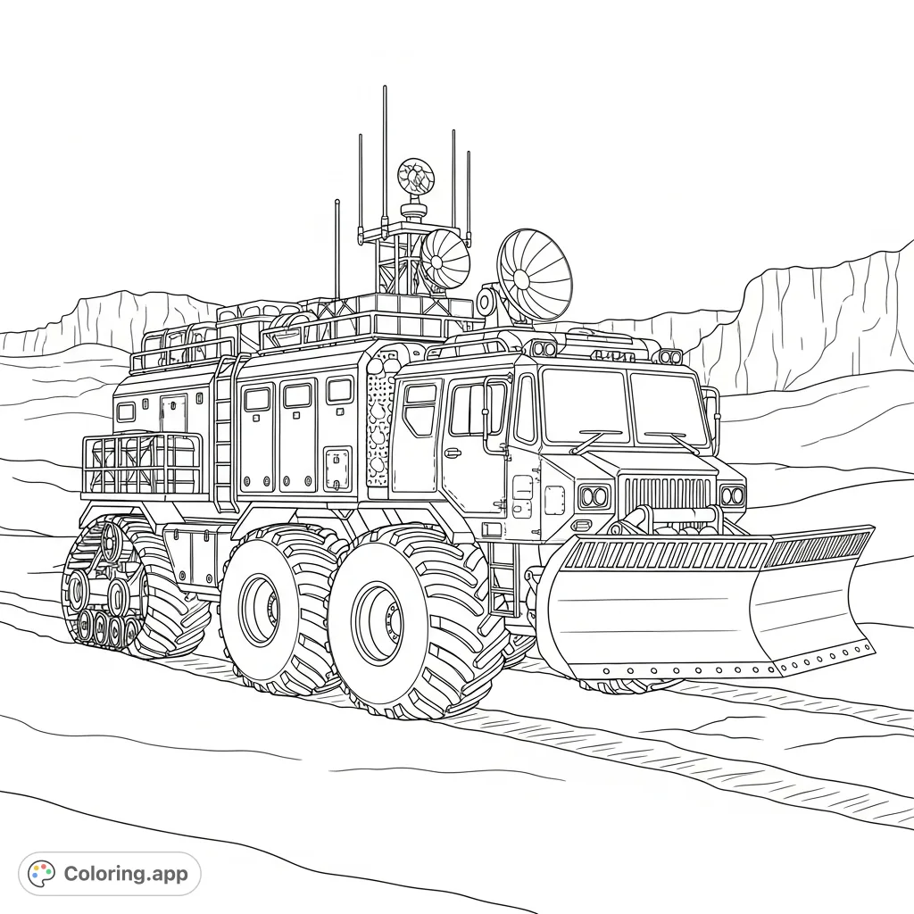 Arctic Exploration Bus - Coloring.app