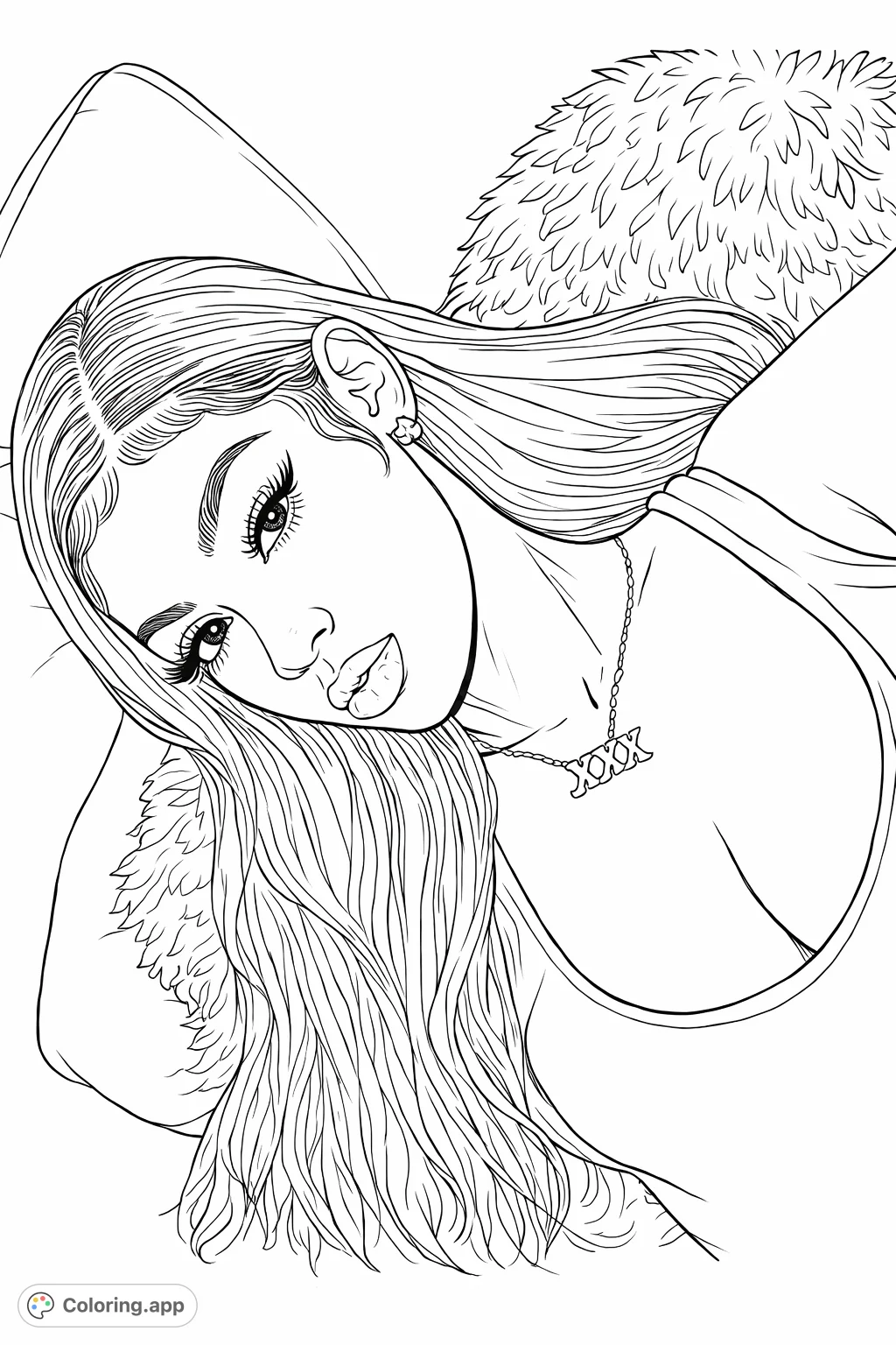 A stylish woman in a relaxed pose, with flowing hair and delicate jewelry, perfect for fashion-forward colorists and portrait enthusiasts.