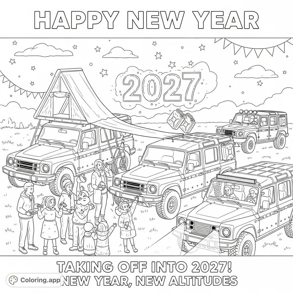 Celebrate New Year's with Ineos Grenadiers, family, and a lively countdown to 2027. Featuring adventurous vehicles and festive cheers for a memorable start!