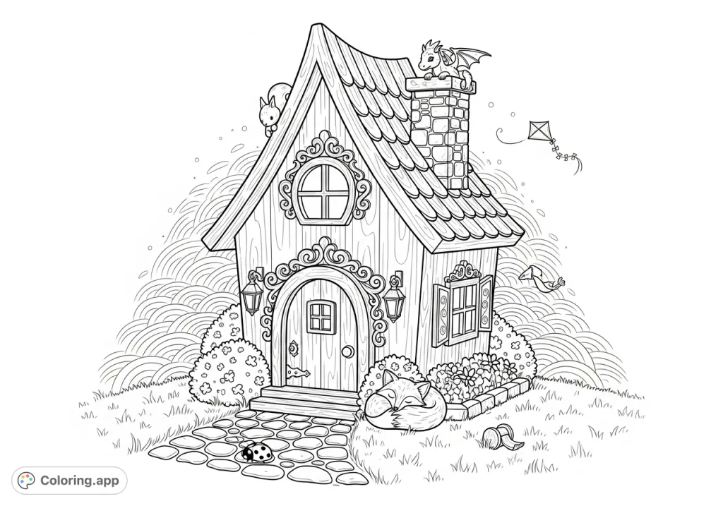 Step into a world of miniature charm! A detailed wooden cottage with intricate scrollwork, a cobblestone path, and delicate flowers awaits your creative touch.