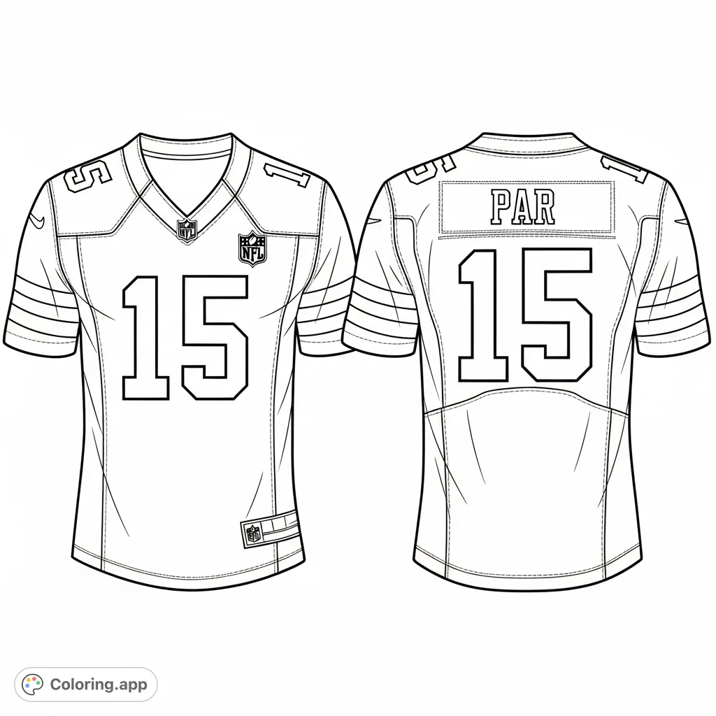 Football Jersey 'Parr 15' - Coloring.app