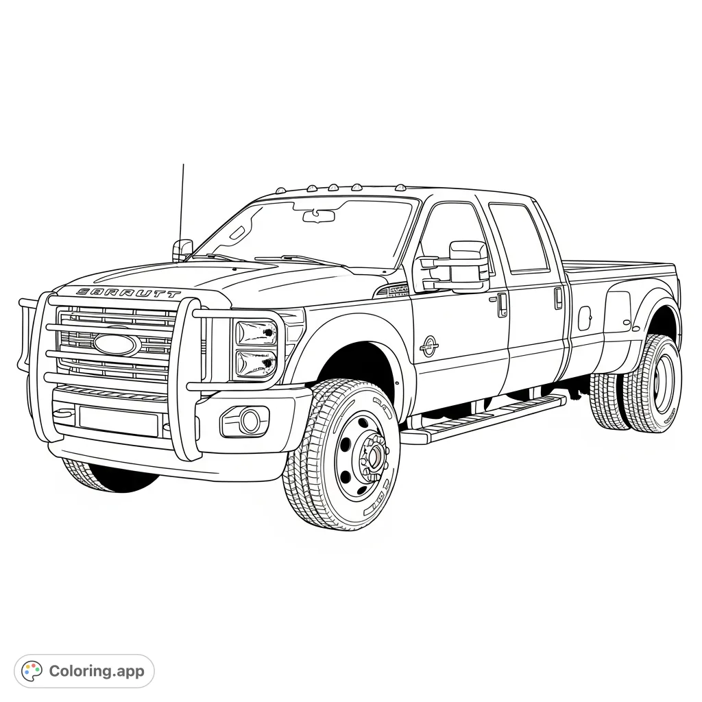 F-450 Dually Crew Cab Truck - Coloring.app