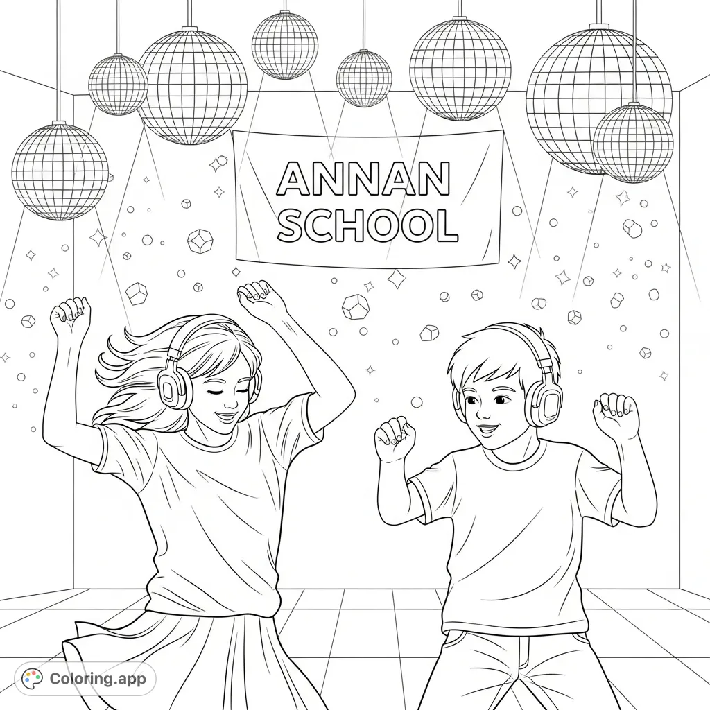Annan School Silent Disco - Coloring.app