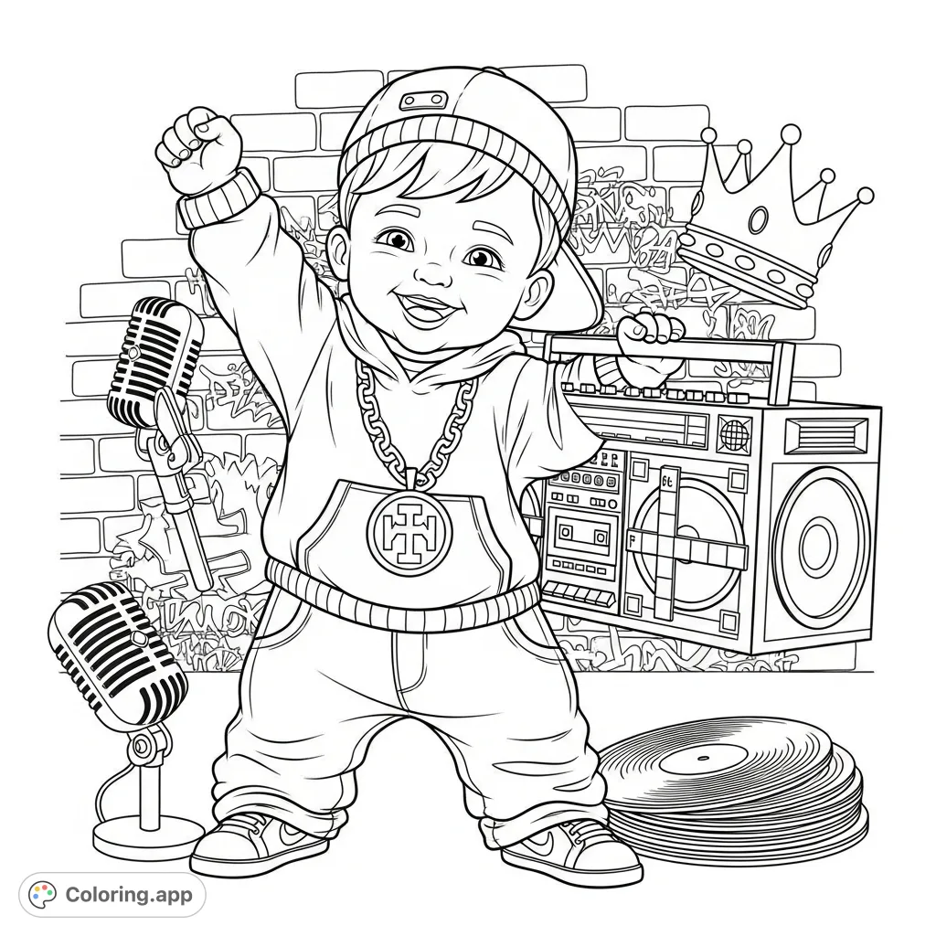 Chibi Rapper Coloring Page Rapper Coloring Pages - Coloring.app