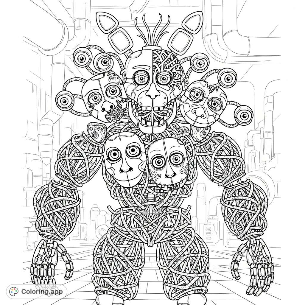 Ic Coloring Ennard FNAF Animatronic - Coloring.app