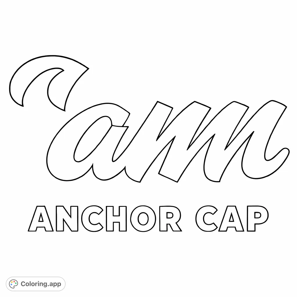 An artistic typography coloring page featuring a mix of flowing cursive and bold block letters for creative expression. A free printable coloring page.