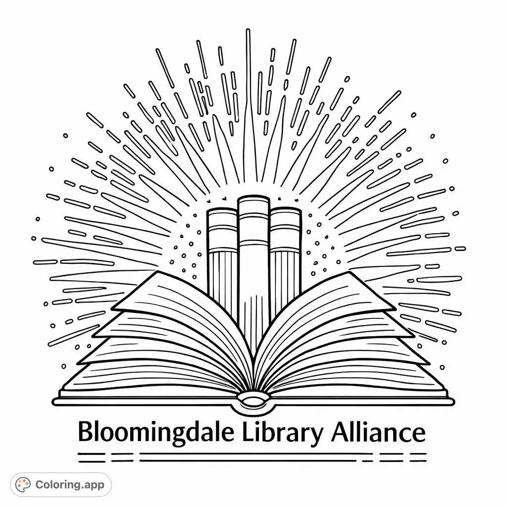 An inspiring open book with a stack of books and a radiant burst. Symbolizes learning and discovery, perfect for all ages and book enthusiasts.