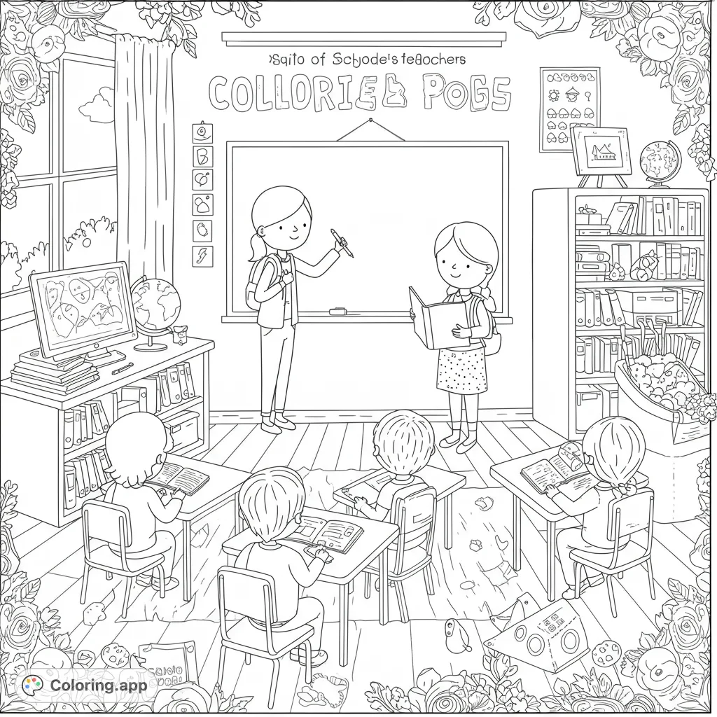 Classroom Learning Adventure - Coloring.app