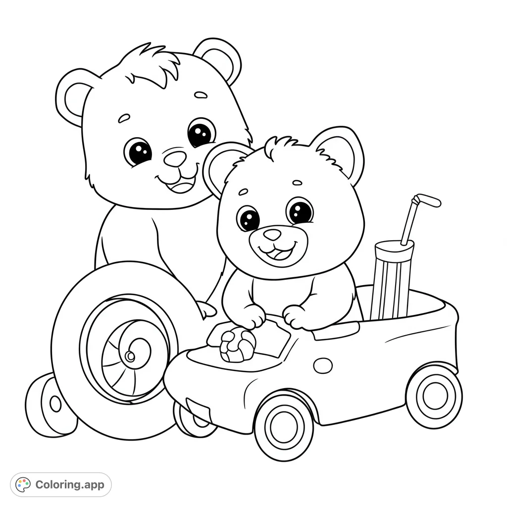 Adorable baby-friendly coloring page! Features a cute, simple design with bold, clean lines and open spaces for easy coloring.