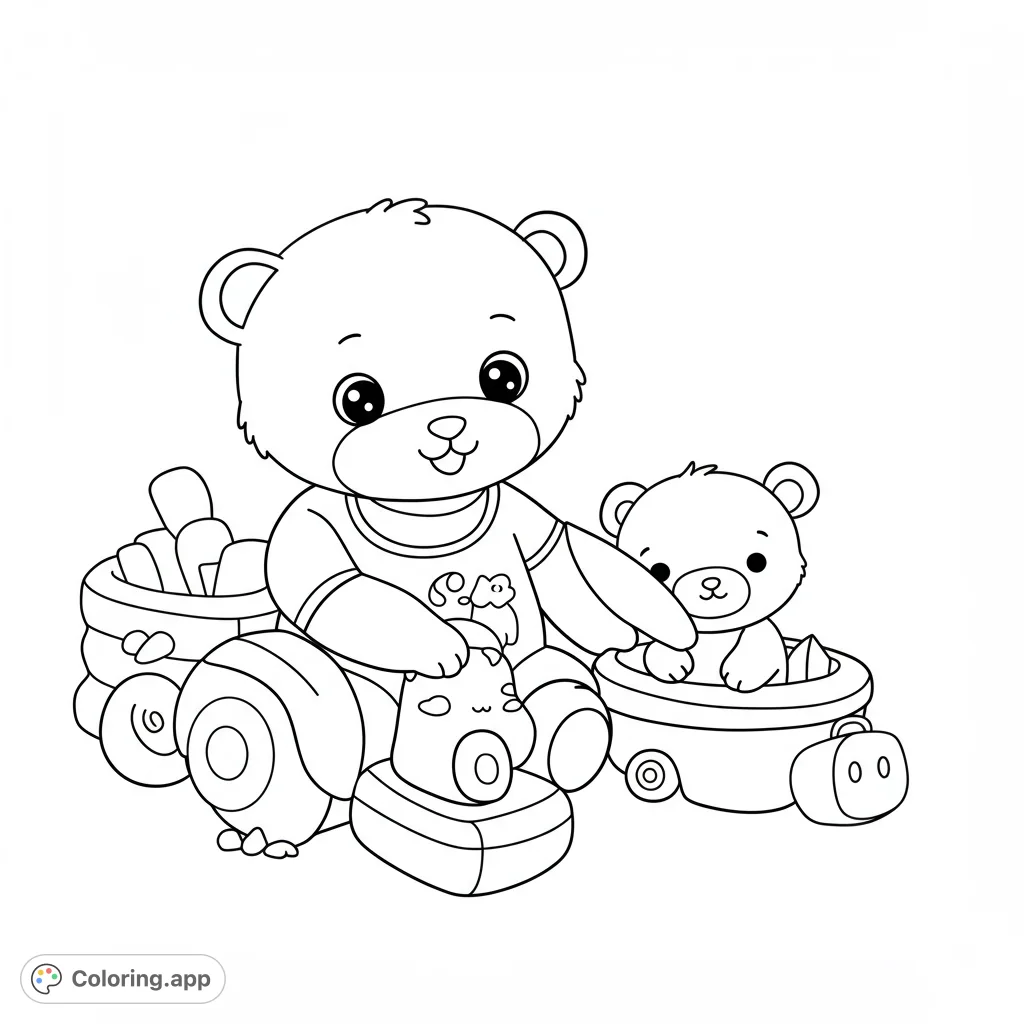 Adorable baby-friendly coloring page! Features a cute, simple design with bold, clean lines and open spaces for easy coloring.
