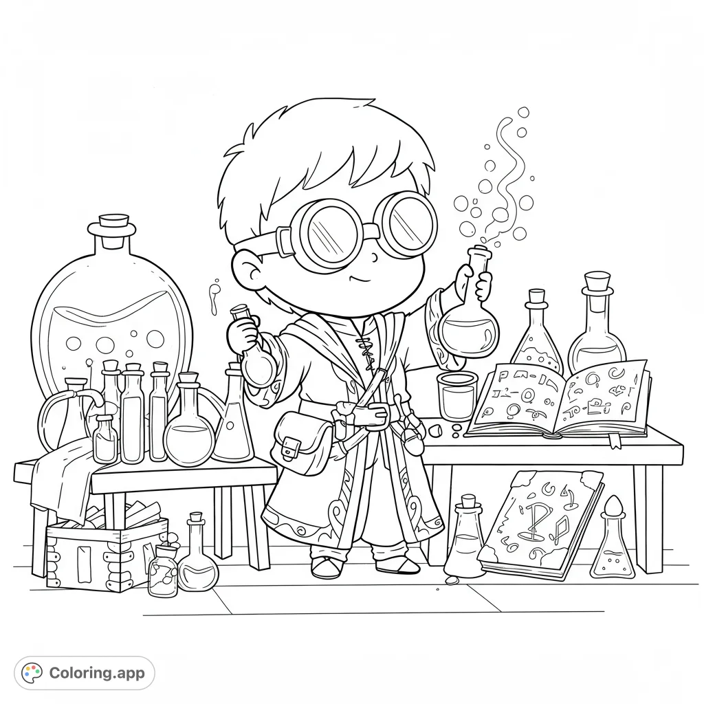 Magic Lab Coloring Little Alchemist's Magical Lab - Coloring.app