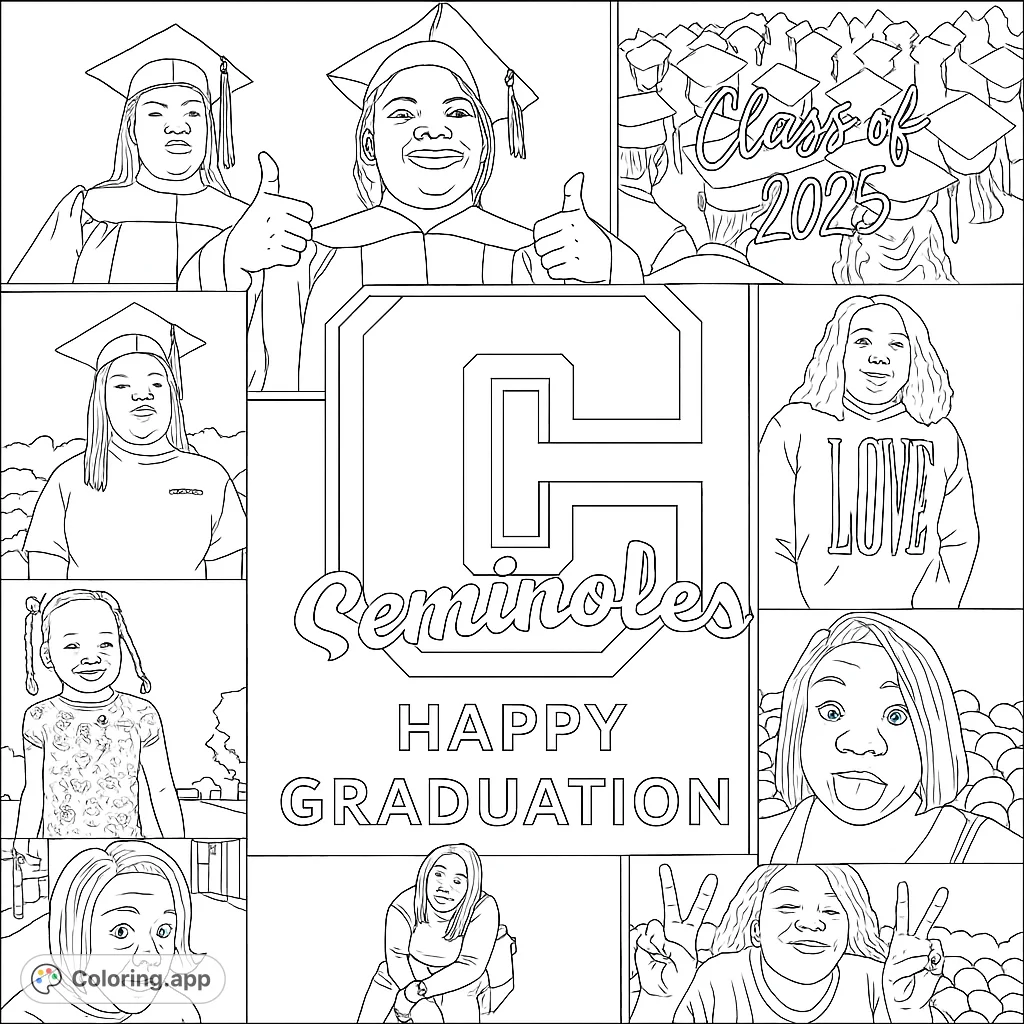 Graduation Had Color Picture Happy Graduation Celebration - Coloring.app