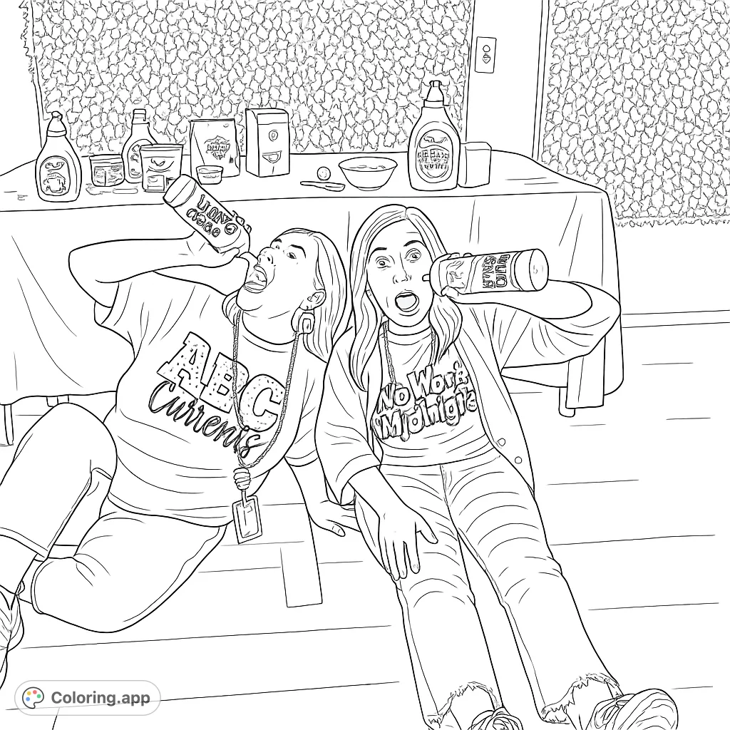 Fun Club Coloring Pages Friends Party Fun - Coloring.app