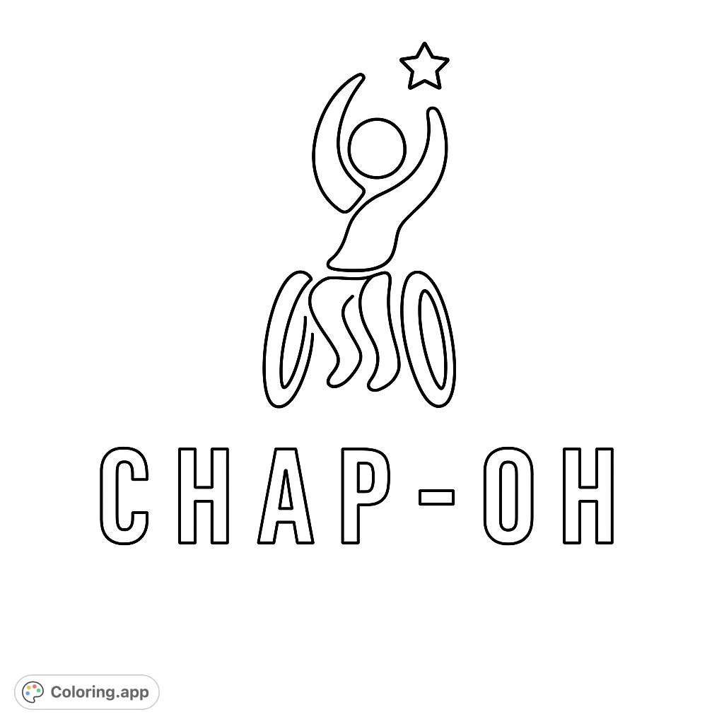 An inspiring abstract figure reaching for a star, symbolizing achievement and empowerment. A simple, uplifting design for all ages.