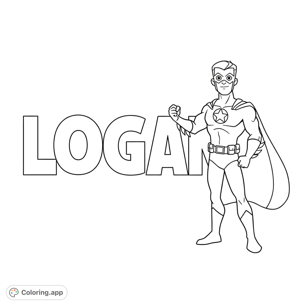 Unleash your creativity with this mighty superhero coloring page! A powerful hero in a classic suit, ready for action.