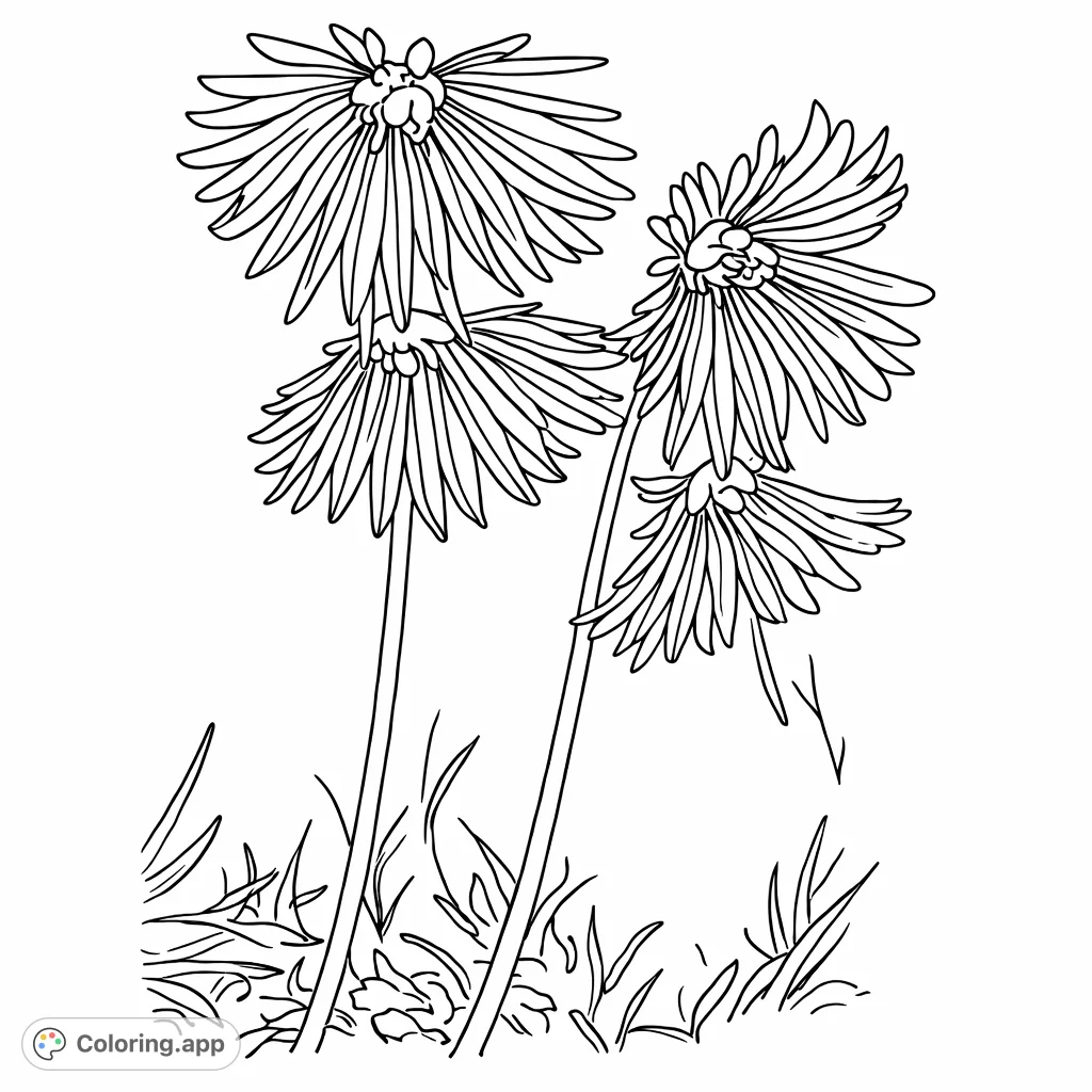 Dive into the delicate details of fringed petals with this captivating floral coloring page. Perfect for nature lovers to unwind and express creativity.
