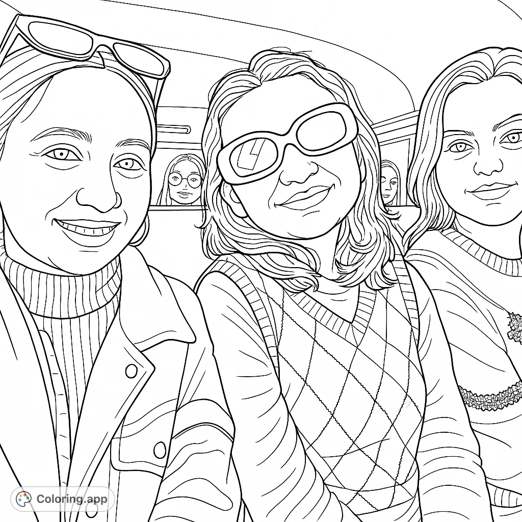 Capture the joy of friendship and travel with this free printable friends traveling coloring page. Perfect for all ages to personalize.