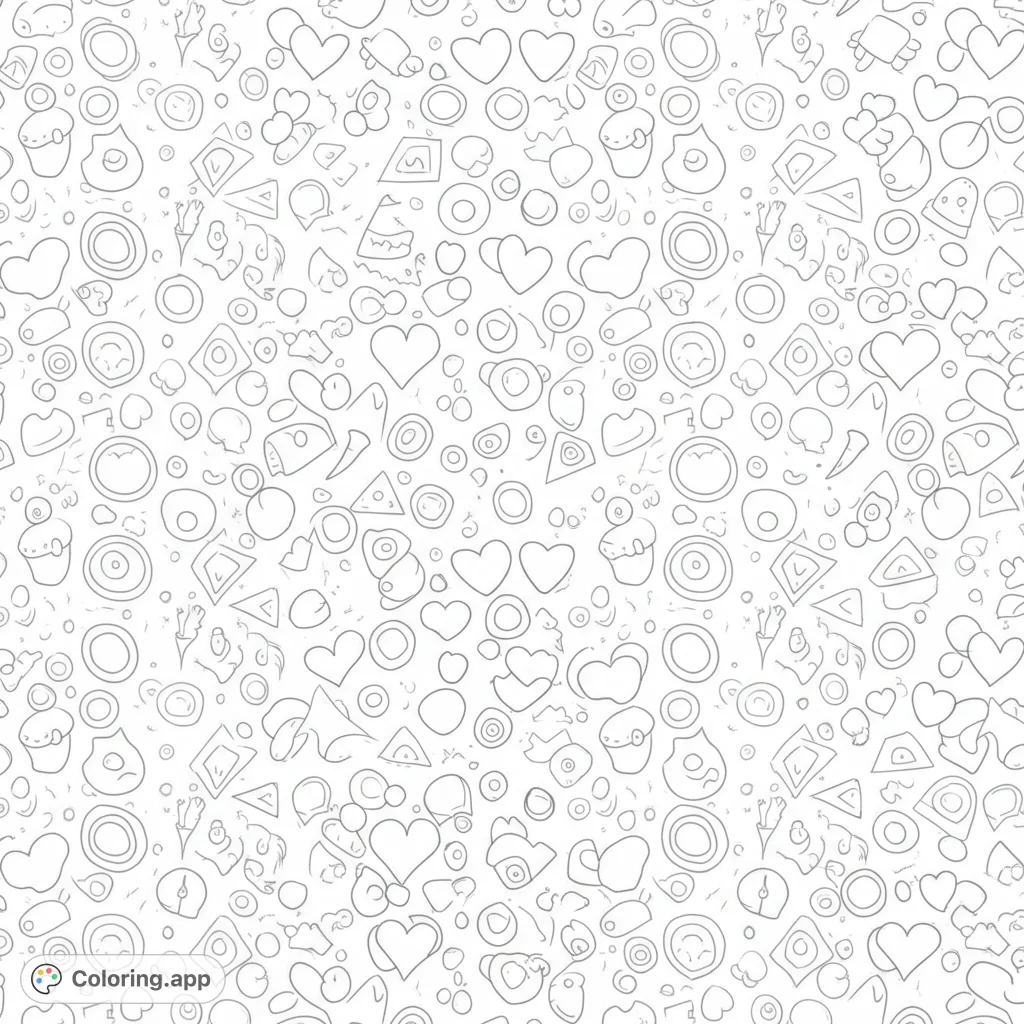 Whimsical Doodle Pattern - Coloring.app