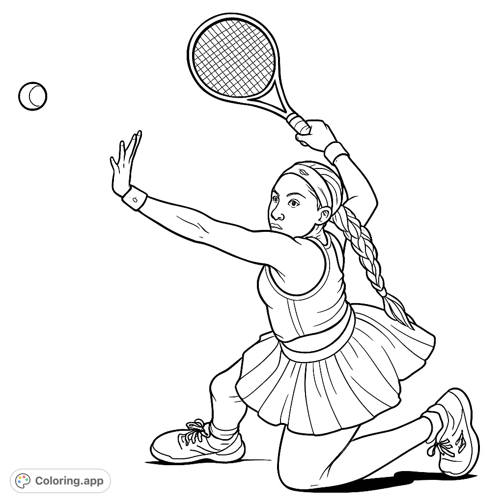 Dynamic tennis player in action, ready to strike the ball. Perfect for sports enthusiasts and aspiring athletes.