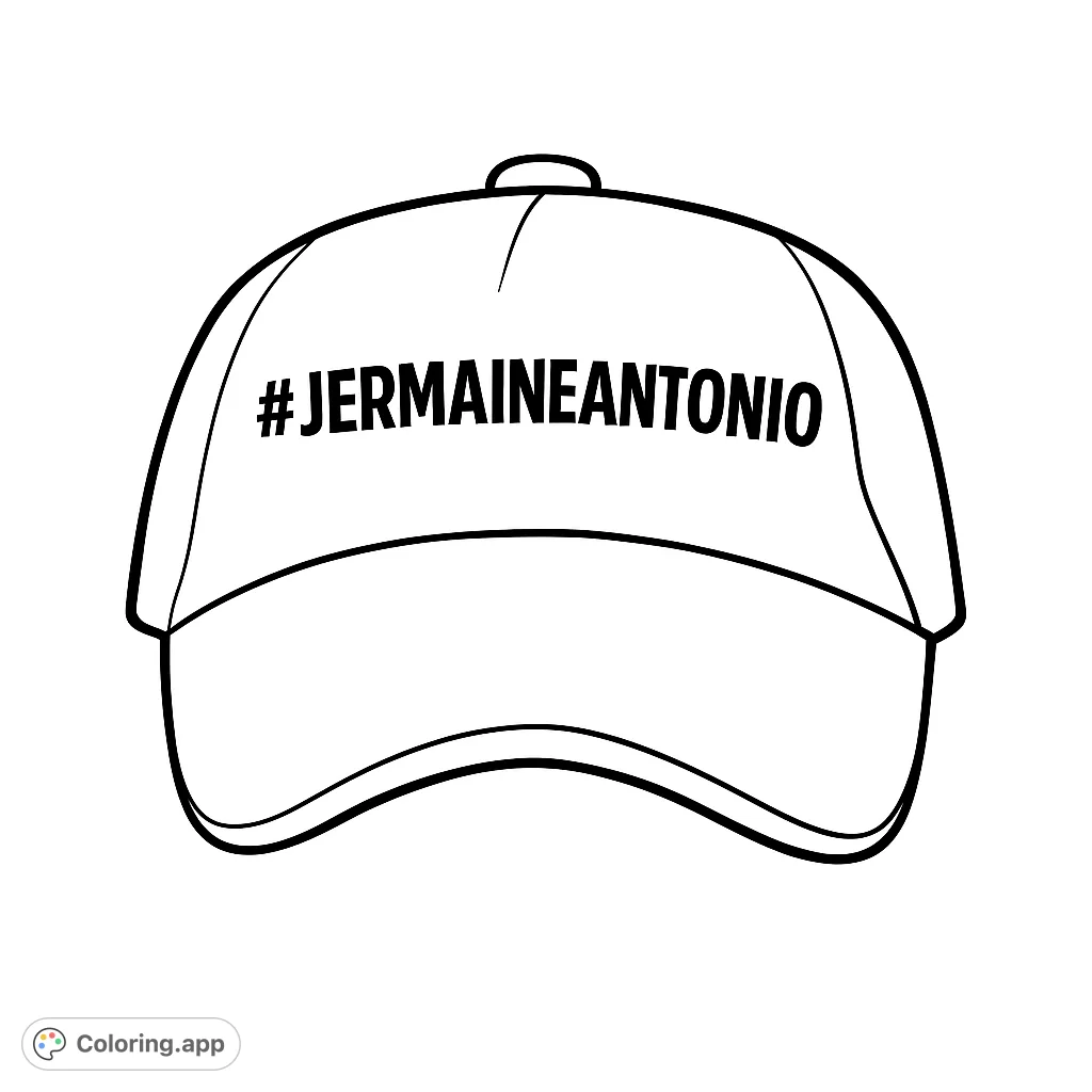 A classic baseball cap outline, perfect for personalizing with your favorite colors. A simple, free printable cap coloring page for all ages.