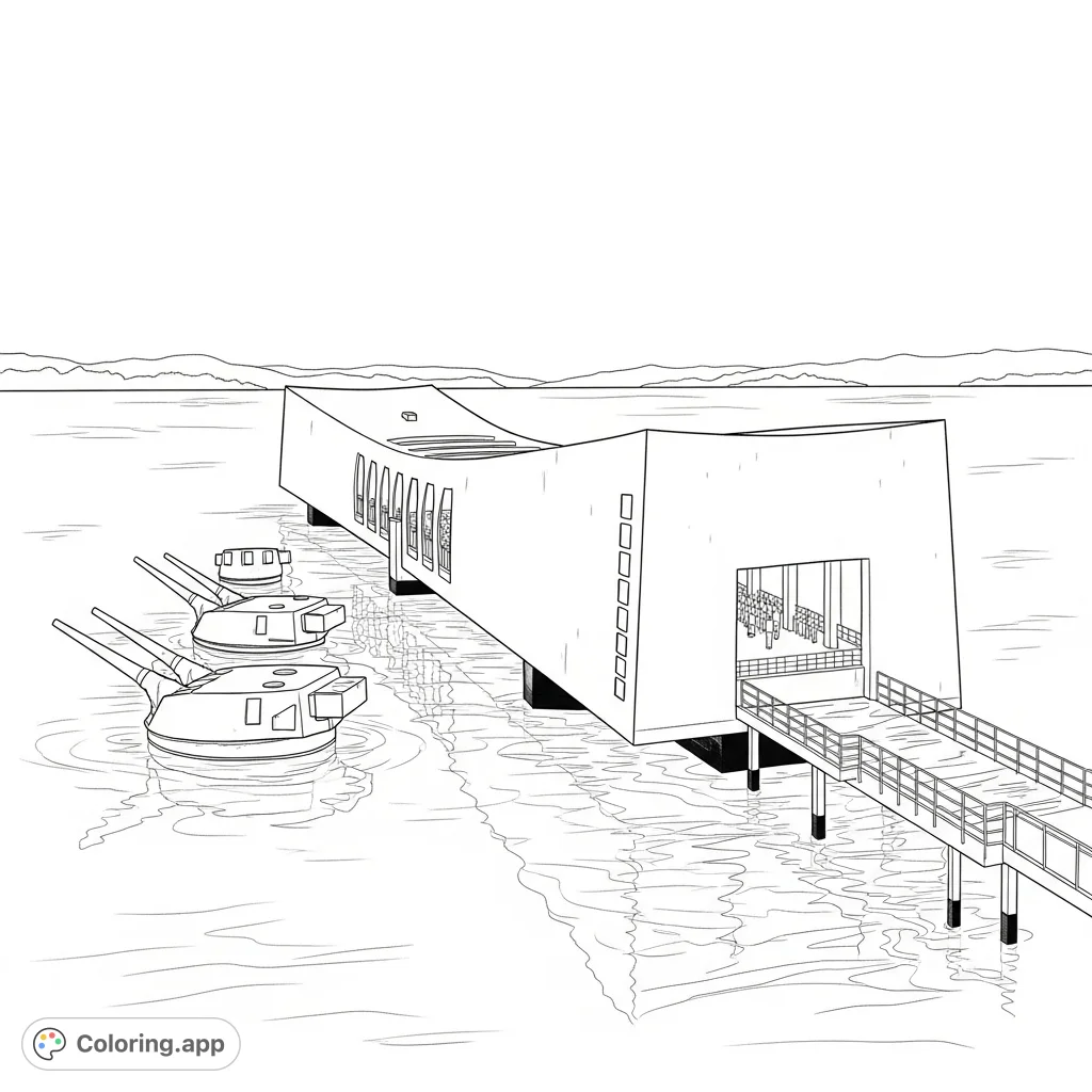 S. Arizona War Memorial coloring page.