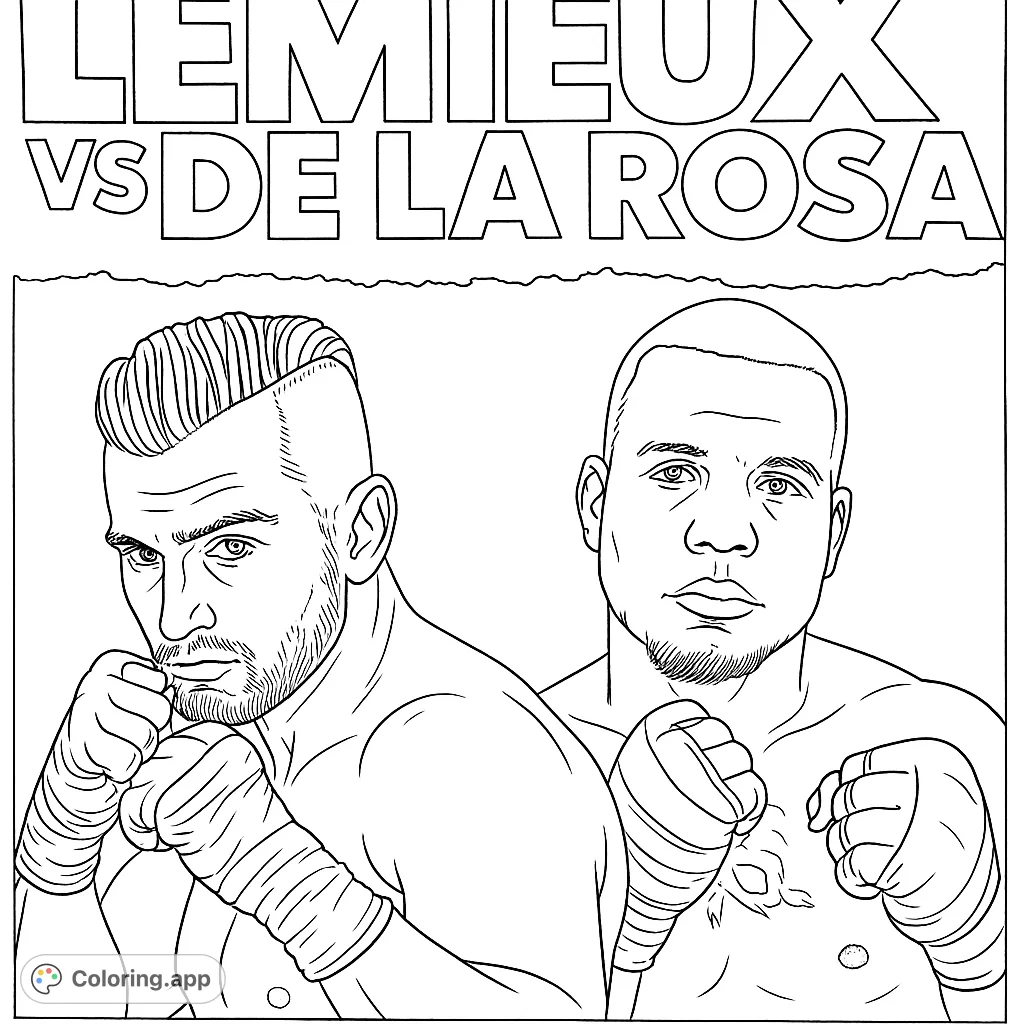 Dynamic boxing scene featuring two determined fighters ready for action. Perfect for sports enthusiasts and aspiring artists.