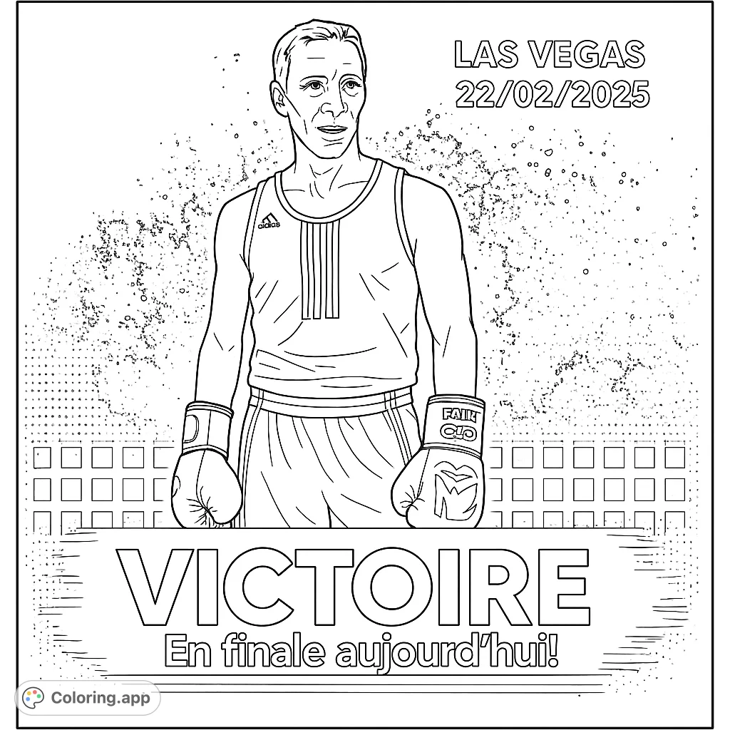 Get ready to rumble with this boxer coloring page! A champion in the ring, gloves up and ready for the final match.
