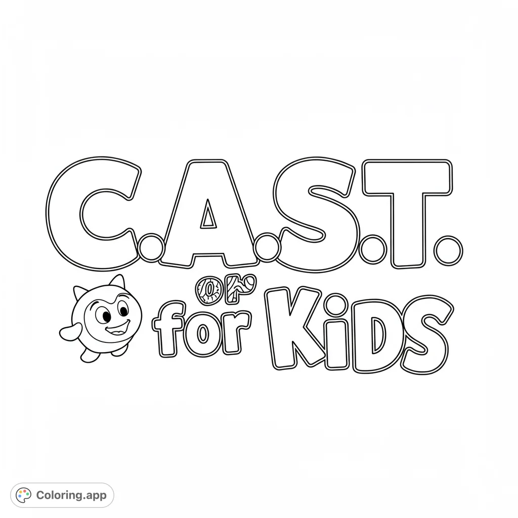 A cheerful, round character with a wide smile and small wings, perfect for a simple and fun coloring activity. Ideal for young artists.