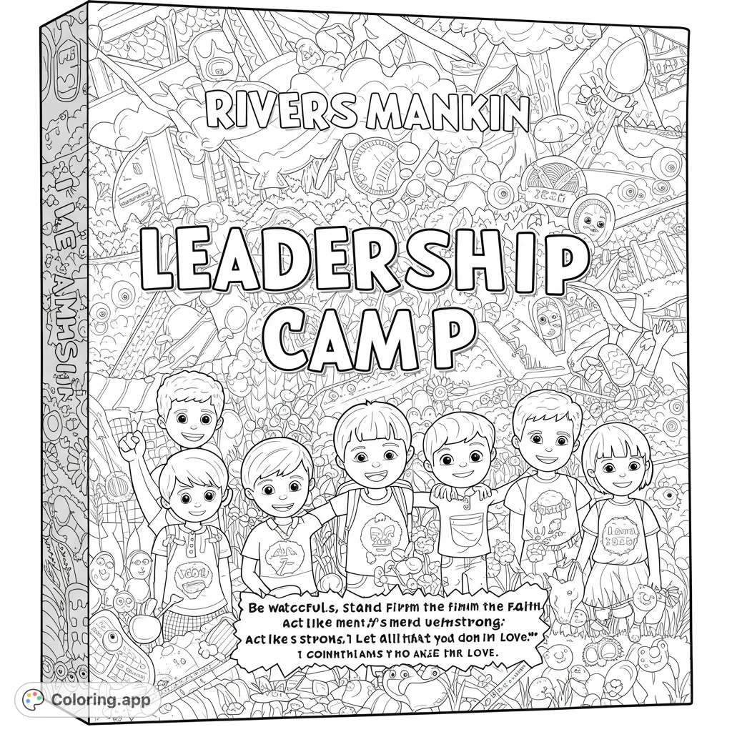 A vibrant friendship coloring page featuring happy children and an intricate doodle background. Free printable coloring page for kids and adults!