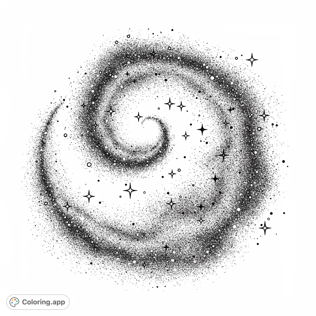 Enchanted Magic Dust Swirl - Coloring.app