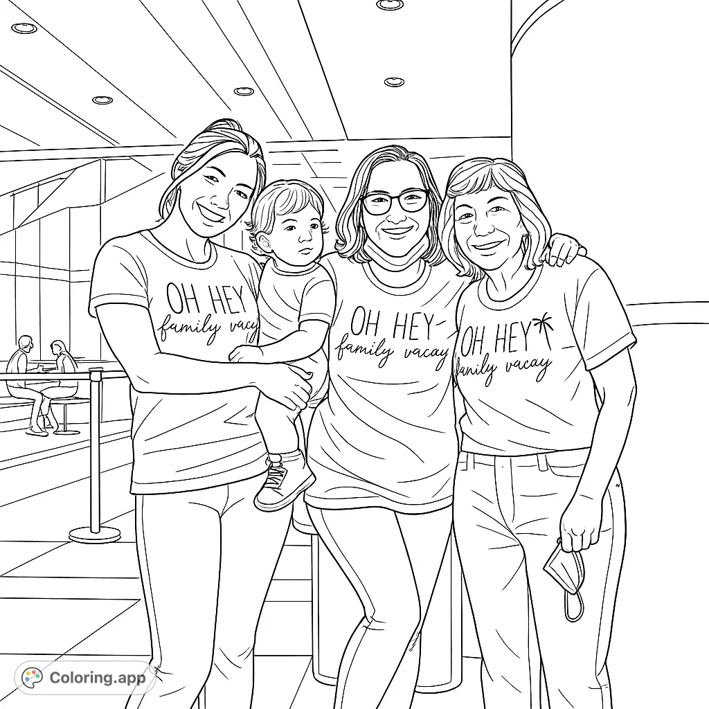 Staycation Coloring Family Vacation Fun - Coloring.app