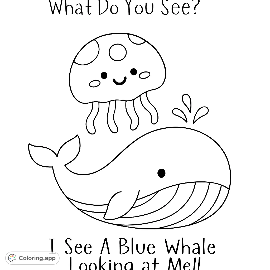 An adorable, smiling blob creature with simple, clean lines, perfect for a fun and easy coloring experience. A free printable coloring page for kids.