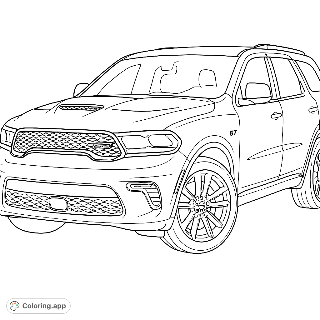 Detailed SUV ready for adventure, perfect for vehicle enthusiasts to customize. Explore intricate lines and realistic features.